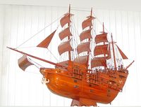 Модель кораблей SANTA MARIA коричнево - красный  L-120cm (TBNCH-L) (989203)